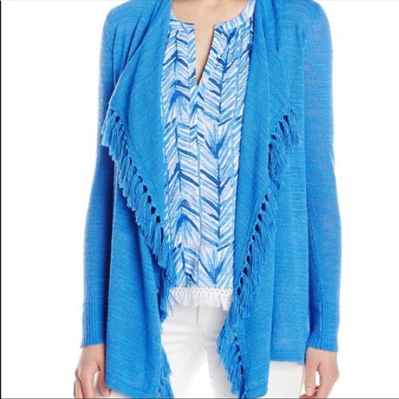 NEW Lilly Pulitzer Lucita cardigan in Lapis Blue XXS open front - Picture 5 of 11